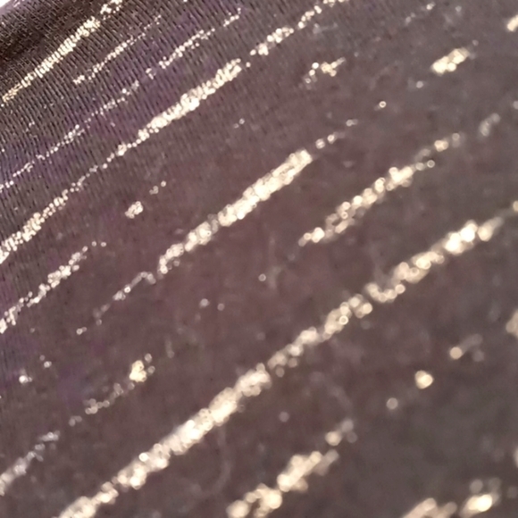 Ana LG Black and Metallic Gold Long Sleeve Soft Stretchy Tee - Picture 5 of 5